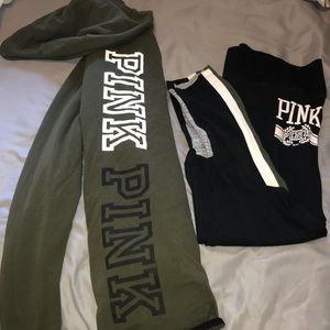 PINK Victoria Secret outfit (Leggings and Hoodie)